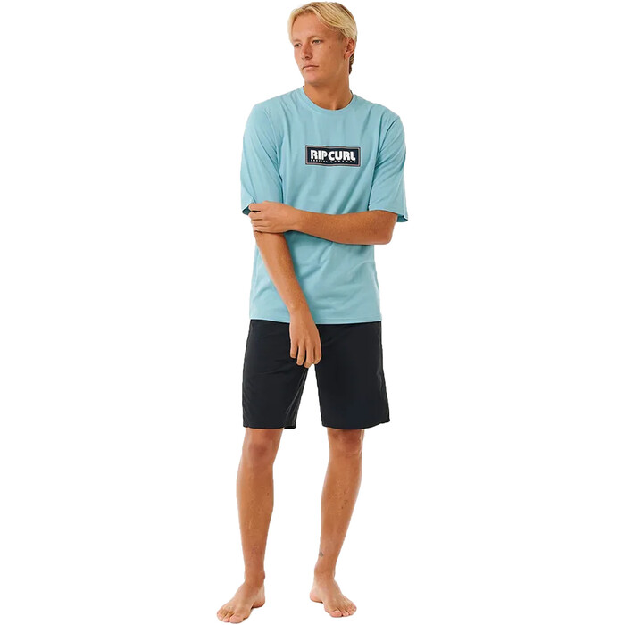 2024 Rip Curl Mens Icons Of Surf Short Sleeve UV Tee 12FMRV - Dusty Blue